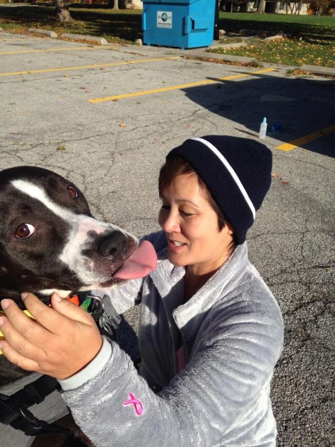 Still "checking in" with his mama.